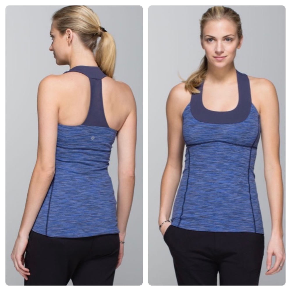 Lululemon Scoop Neck Tank Luon Space Cadete Blue 4